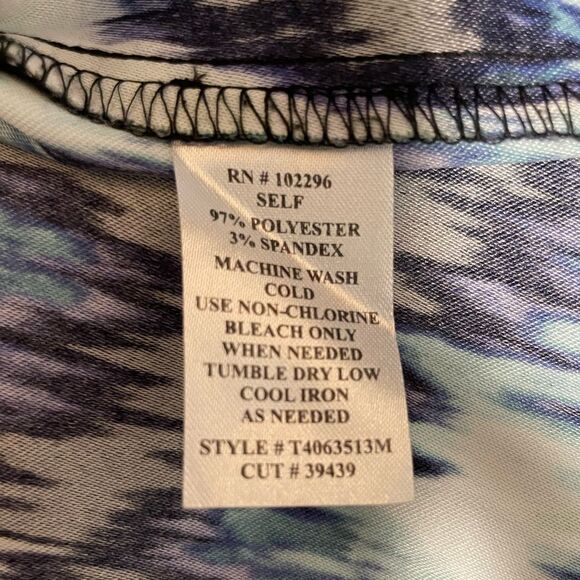 Connected Apparel Sleeveless Midi Shift Dress Career Blue & Teal Women’s Size 12 - Picture 5 of 5